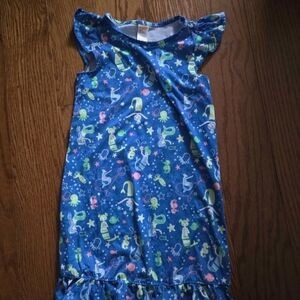 Gymboree Blue Mermaid & Sea Creature Nightgown 7/8
